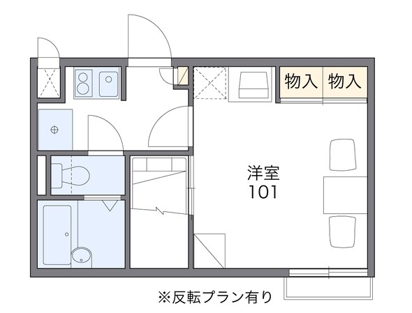 レオパレス三立ハイツＣの物件間取画像